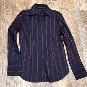 Express pin striped long arm sleeve M black & red